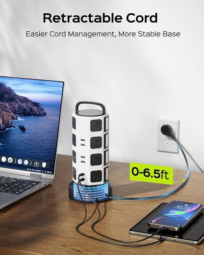 Power Strip Tower Surge Protector - Image 3