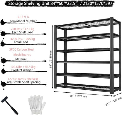 Standing Shelf Units Heavy Duty Storage Rack Industrial Wire Mesh Shelving - Image 3