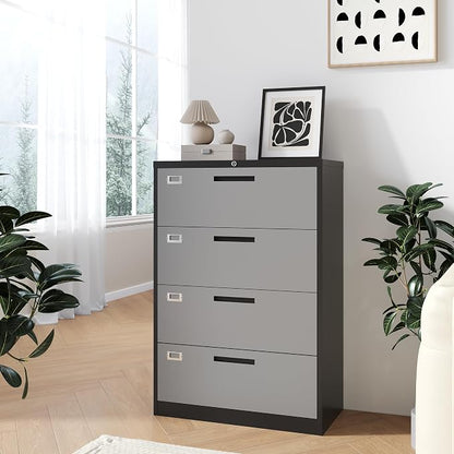 Metal Steel 4 Drawer Lateral File Cabinet - Image 7