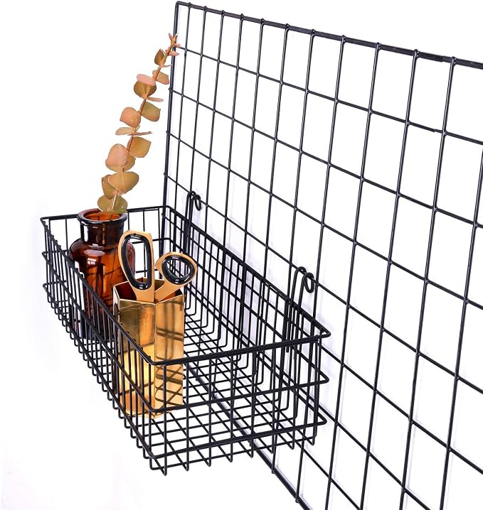 Kaforise Hanging Basket for Wire Wall Grid Panel, Flower Pots Shelf Balcony - Image 5