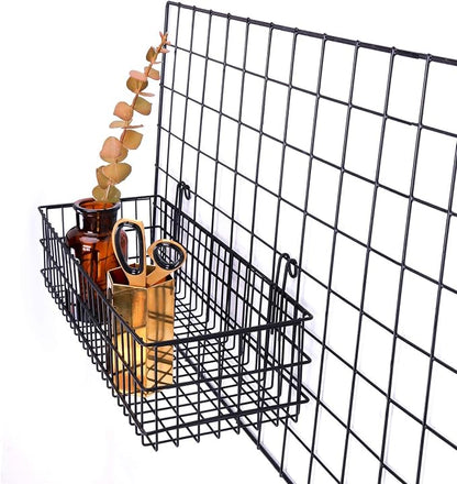 Kaforise Hanging Basket for Wire Wall Grid Panel, Flower Pots Shelf Balcony - Image 5