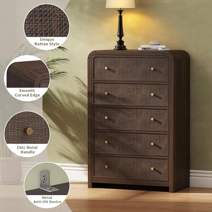 Oak&Sparrow 5 Drawer Tall Dresser - Image 8