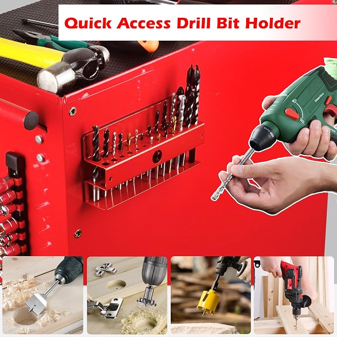 MUTUACTOR Drill Bit Organizer Heavy Duty, Quick Access Magnetic Mount Drill Bit - Image 4