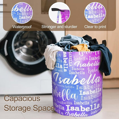 Custom Name Laundry Hamper, Personalized Laundry Baskets - Image 5
