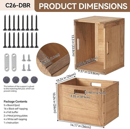 KIRIGEN Stackable Wood Storage Cube - Image 3