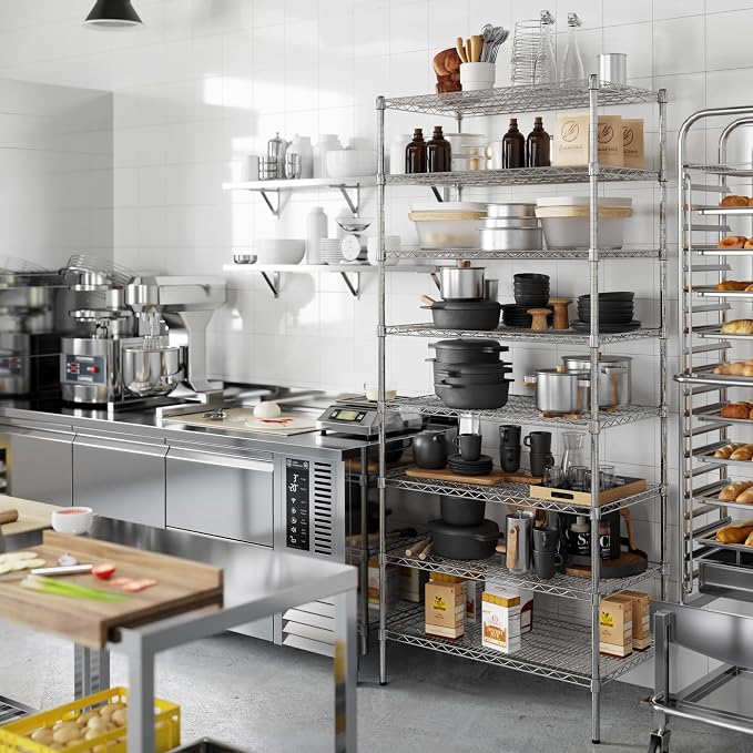 21" Deep x 36" Wide x 86" Height Wire Shelving Kit | 8-Tier | NSF Commercial - Image 2