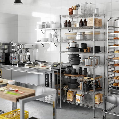 21" Deep x 36" Wide x 86" Height Wire Shelving Kit | 8-Tier | NSF Commercial - Image 2