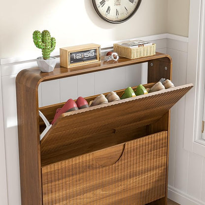 Narrow Shoe Cabinet with Entry Way, Slim Shoe Storage Cabinet - Image 4