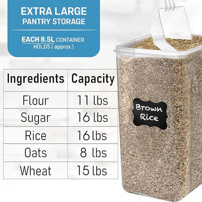 WHITE FEATHER SUPPLIES 8.5L/287Oz Extra Large Airtight Food Storage Containers - Image 3