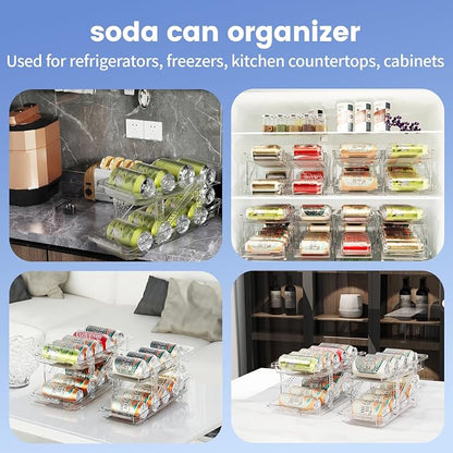 Drink Organizer for Fridge Soda Holder for Refrigerator Can Dispenser, - Image 5