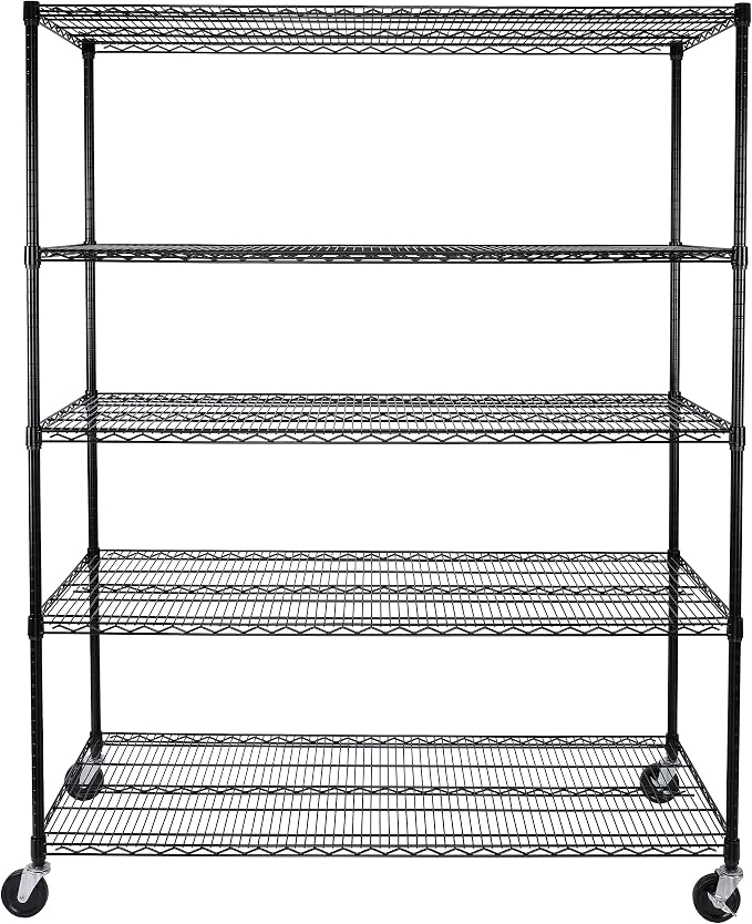 Seville Classics UltraDurable Heavy Duty NSF Solid Steel Wire Rack Storage Unit - Image 2