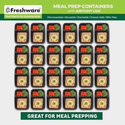 Freshware Meal Prep Containers 2 Compartment - Image 3
