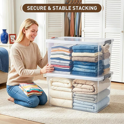 Citylife 69 QT 6 Packs Plastic Storage Bins - Image 2