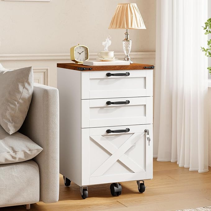 HOOBRO 3 Drawer File Cabinet - Image 4