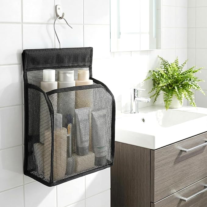 Mesh Shower Caddy Hanging, Transparent Rotating Hanging Mesh Bath Baskets - Image 7