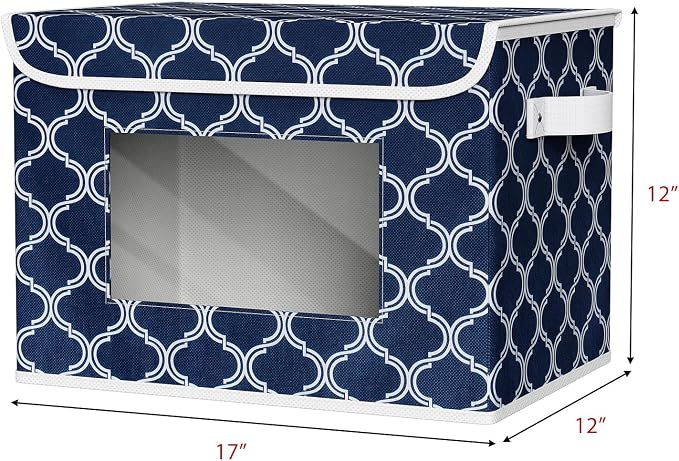 Univivi Fabric Foldable Storage Boxes Large Collapsible Stackable Storage Bins - Image 2