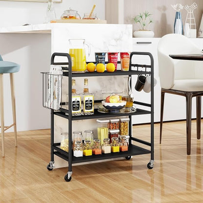 HDANI 3 Tier Metal Rolling Utility Cart, High Capacity Multi Purpose Heavy Duty - Image 5