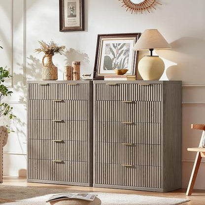 LEYAOYAO Fluted 6 Drawers Dresser - Image 3