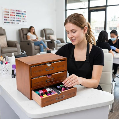 Wesiti Small Wooden Desk Organizer - Image 5