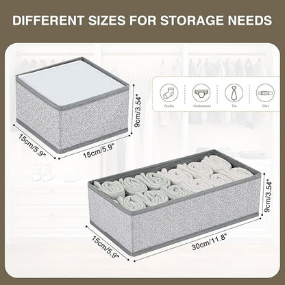 DIMJ Drawer Organizer Clothes Set of 8, Foldable Closet Drawer Bins, Underwear - Image 5