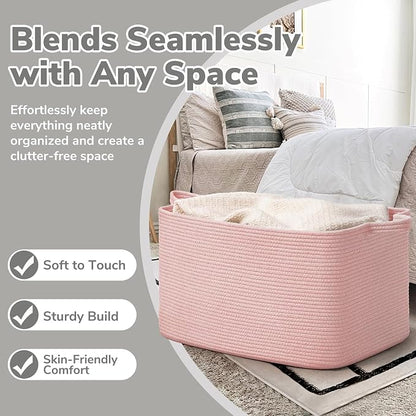 Goodpick Large Blanket Basket, Woven Baskets - Image 5