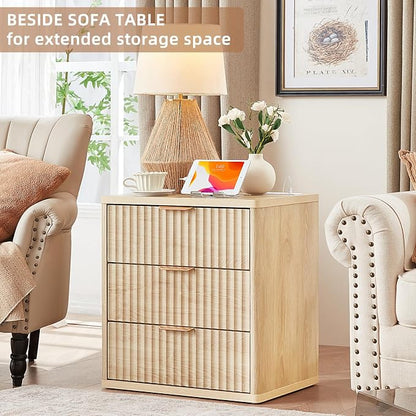 LEYAOYAO Fluted Nightstand Set of 2 - Image 9