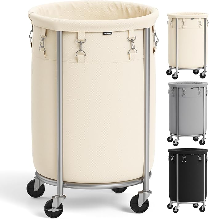 SONGMICS Laundry Basket, Rolling Steel Frame by Unknown