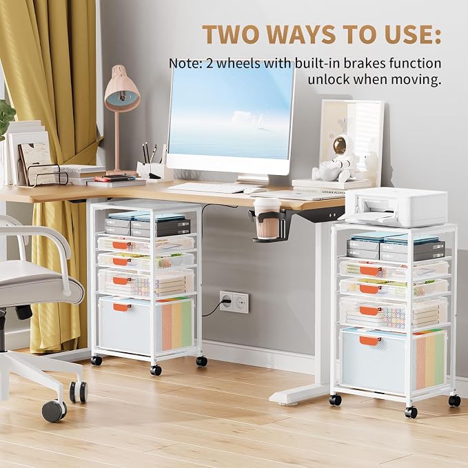 Marbrasse Rolling File Cart - Image 5