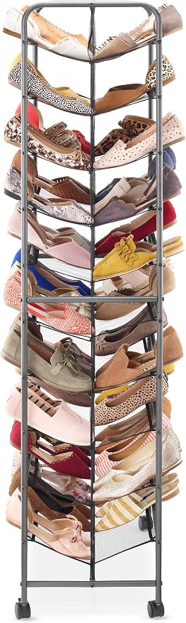 Whitmor 10 Tier Double-Sided Shoe Cart - Image 6
