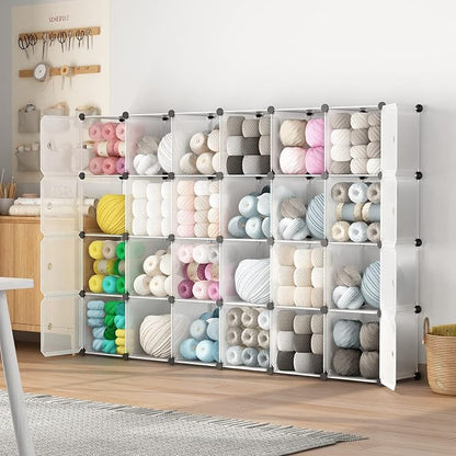 Aeitc 24 Storage Cubes- 14’’x14’’ Cube, More Sturdy, DIY Clothes Organizer - Image 3