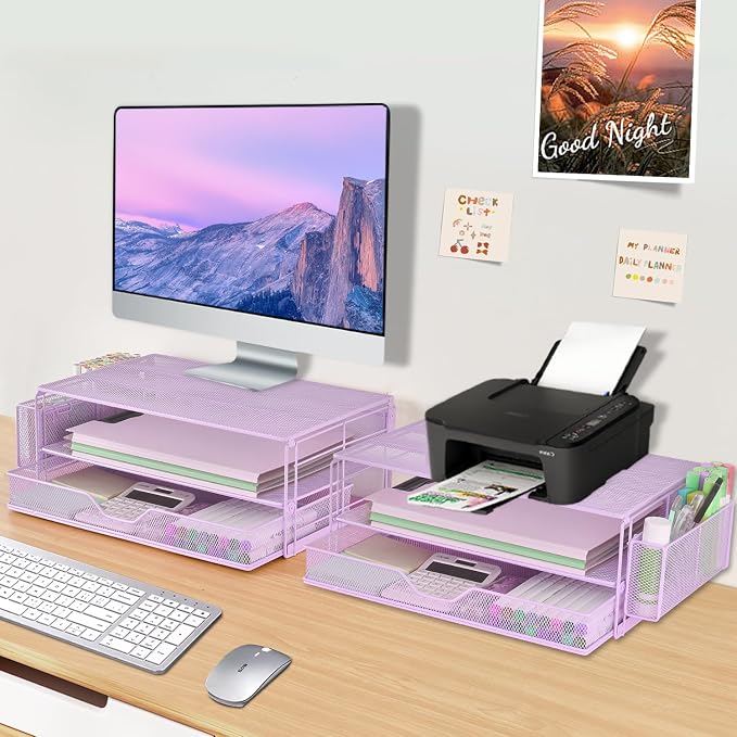 AUPSEN Computer Monitor Stands Riser，2-Tier Desk Organizers and Accessories - Image 7