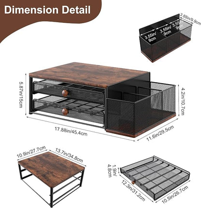 Coffee Bar Organizer, 60 Capacity K Cup Organizer - Image 2