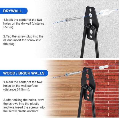 32 Pack Garage Hooks Heavy Duty, Utility Steel Garage Storage Hooks, Wall Mount - Image 3
