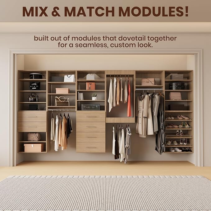 ROOMTEC 31.5" 2 Drawer Short Tower Closet Unit, Modular Closet System - Image 4