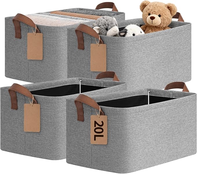 CHICVITA 4 Pack Storage Baskets by CHICVITA