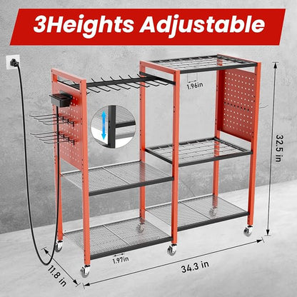 Heavy-Duty Power Tools Organizer Cart - Image 2