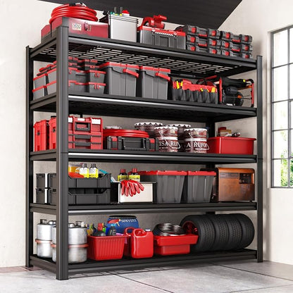 78"H-45.6"W Garage Shelving Heavy Duty Storage Shelves, Adjustable Metal by Unknown
