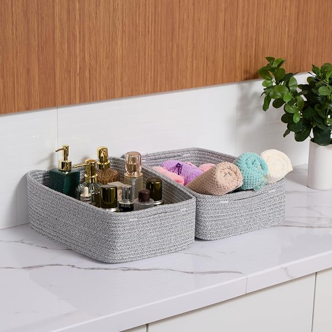 Large Shallow Organizing Baskets 15x11x5.1 Inches - Image 6