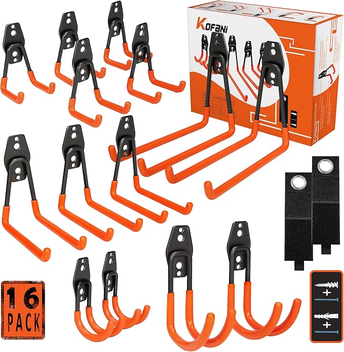 Heavy Duty Steel Hooks, 16 Pack by KOFANI-USDirect