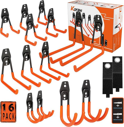 Heavy Duty Steel Hooks, 16 Pack by KOFANI-USDirect