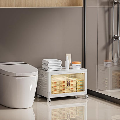 68 QT / 17 Gal White Storage Bins by Unknown