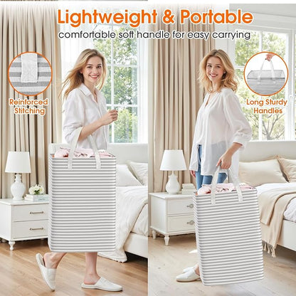 3 Pack Large Laundry Basket, Waterproof & Freestanding Laundry Hamper, - Image 6