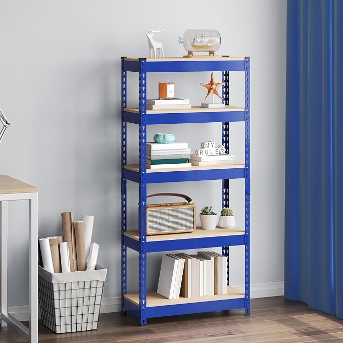 Topeakmart 3 PCS 5-Tier Utility Shelves, Metal Storage Shelves Garage Shelving - Image 5