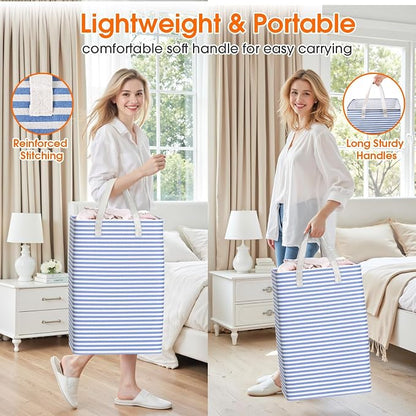3 Pack Large Laundry Basket, Waterproof & Freestanding Laundry Hamper, - Image 6