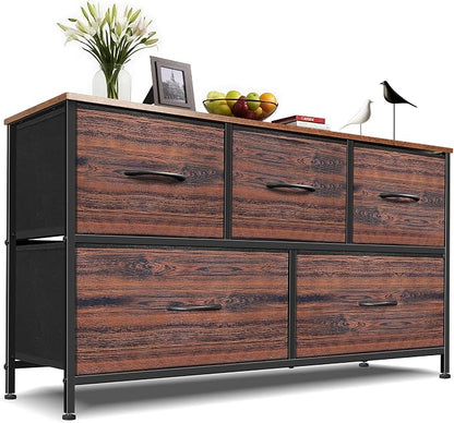 Dresser for Bedroom with 5 Drawers, Chest of Drawers, Storage Drawers Organizer by Sonharlar