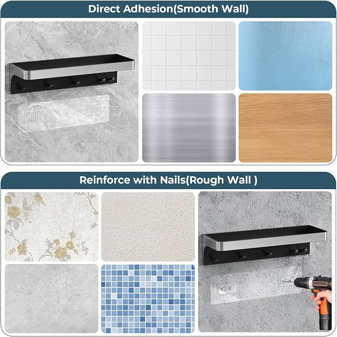 Shower Caddy Adhesive, Shower Shelve - Image 5