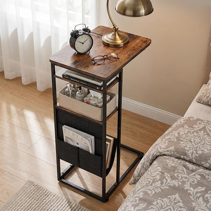 C Shaped End Table 28" 3-Tier C Table - Image 7