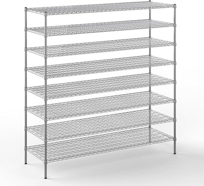 24" Deep x 72" Wide x 74" Height Wire Shelving Kit | 8-Tier | NSF Commercial by Regal+Altair