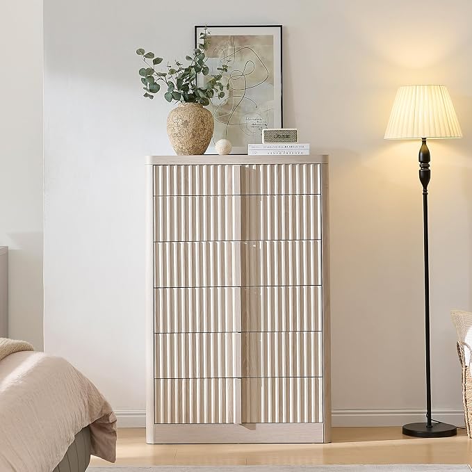 Fluted Dresser for Bedroom, Chest of Drawers, Curved Profile Design, Modern - Image 7