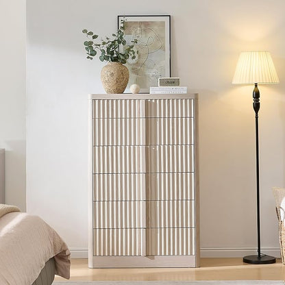 Fluted Dresser for Bedroom, Chest of Drawers, Curved Profile Design, Modern - Image 7
